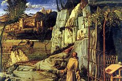 09-1 St Francis in the Desert - Giovanni Bellini 1480 Frick Collection New York City
